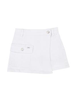 Kız Çocuk Beyaz Jean Şort - 50283899001