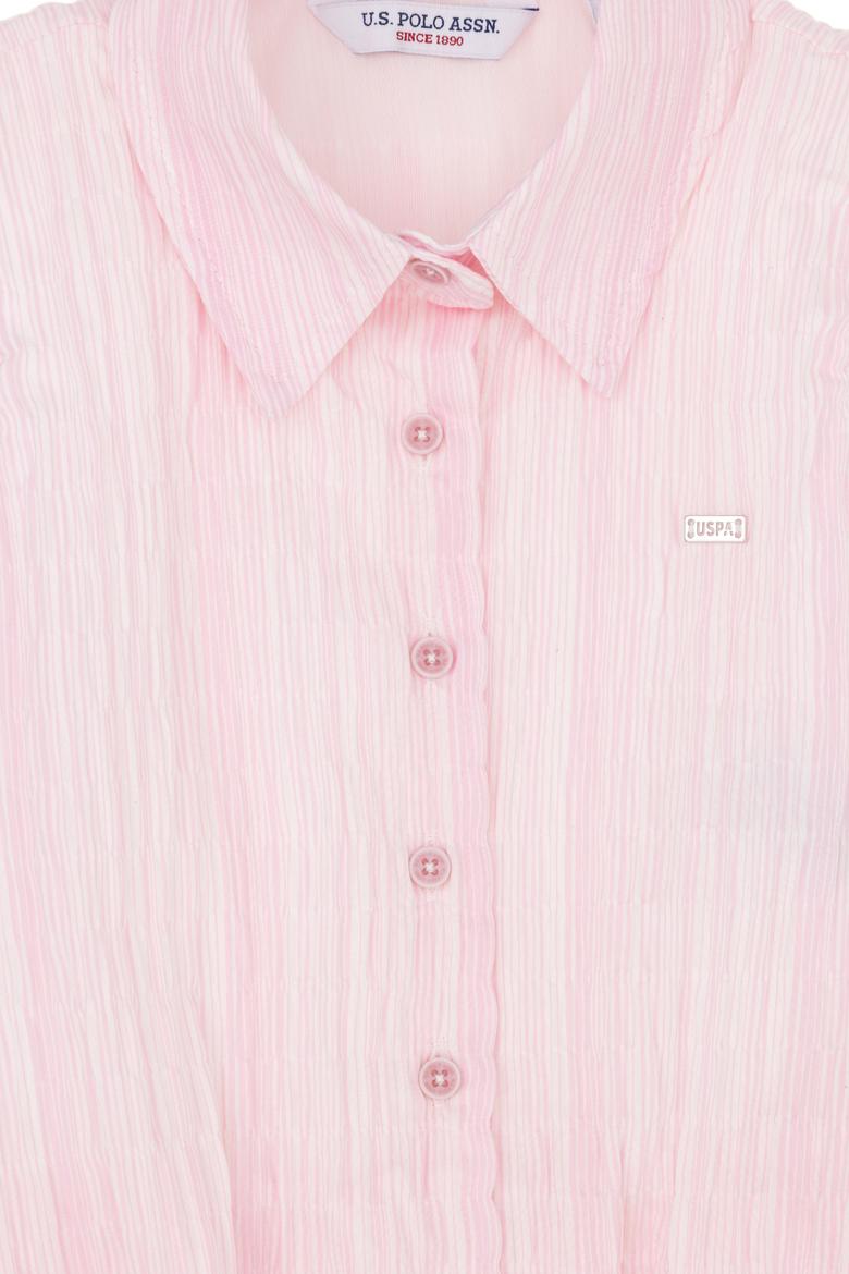 Kız Çocuk Pembe Kısa Kollu Gömlek - 50283978011