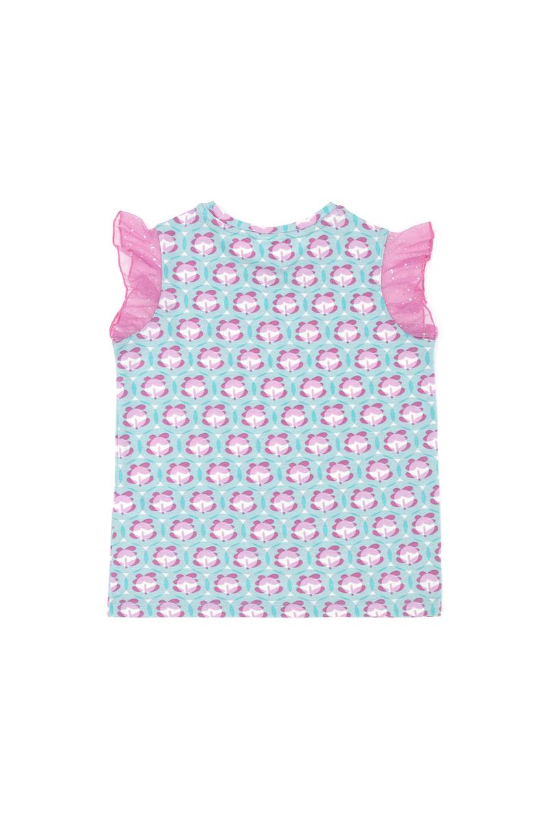 Kız Çocuk Mint Bisiklet Yaka Tişört