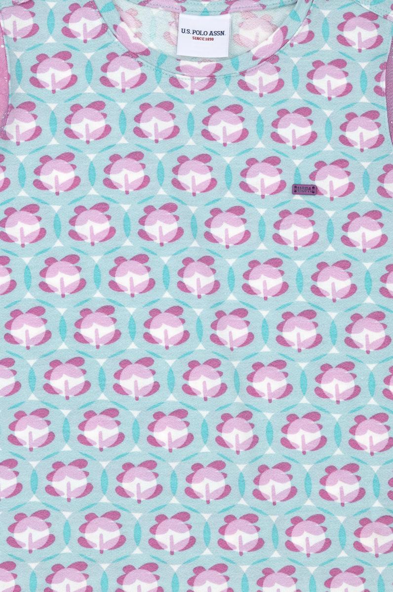 Kız Çocuk Mint Bisiklet Yaka Tişört