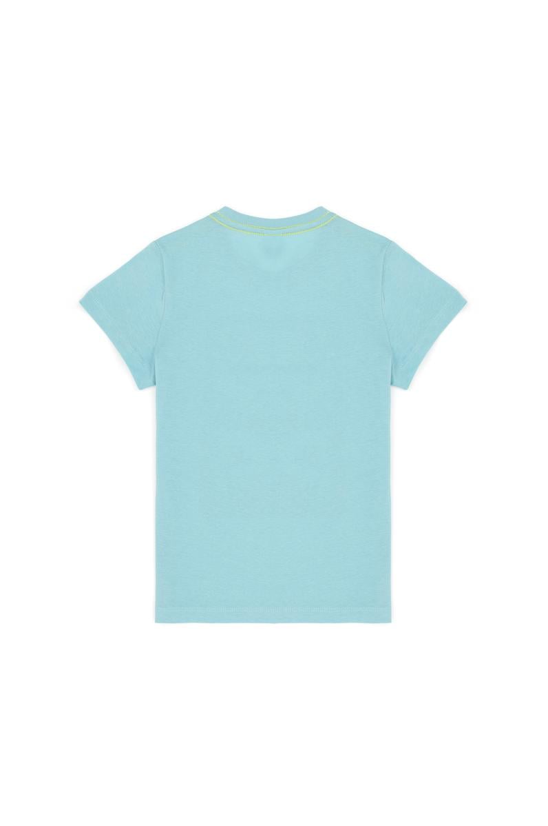 Erkek Çocuk Su Yeşili Bisiklet Yaka Tişört