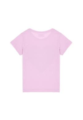 Kız Çocuk Pembe Bisiklet Yaka Tişört - 50283267022