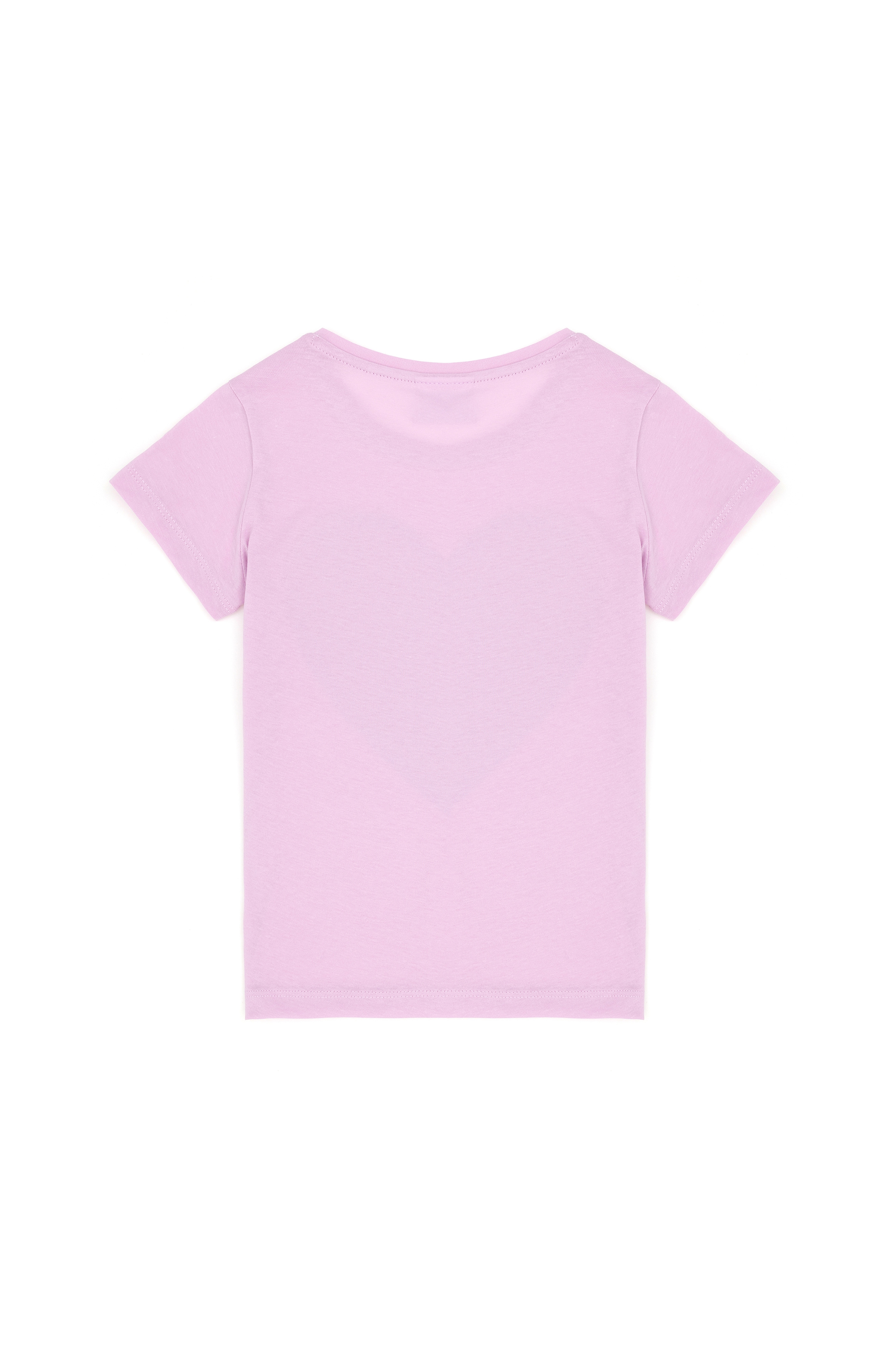 Kız Çocuk Pembe Bisiklet Yaka Tişört - Image 2