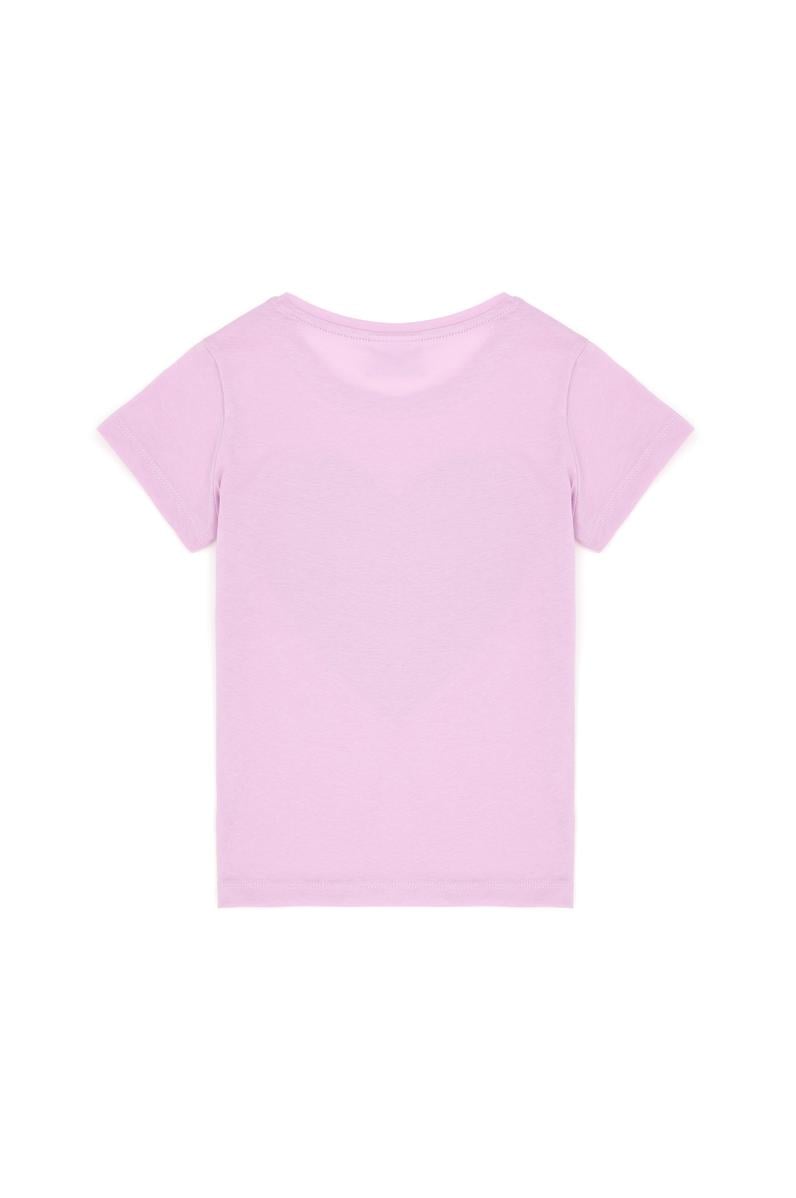 Kız Çocuk Pembe Bisiklet Yaka Tişört