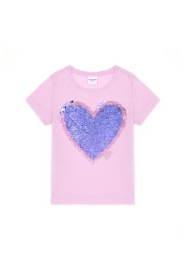 Kız Çocuk Pembe Bisiklet Yaka Tişört - 50283267022