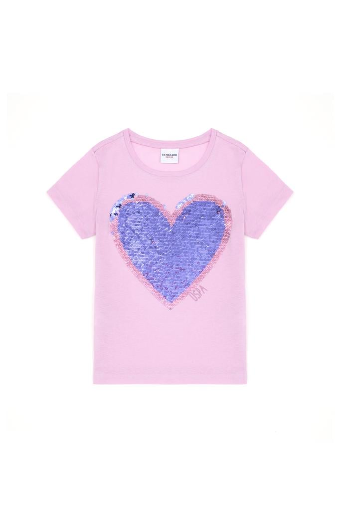 Kız Çocuk Pembe Bisiklet Yaka Tişört