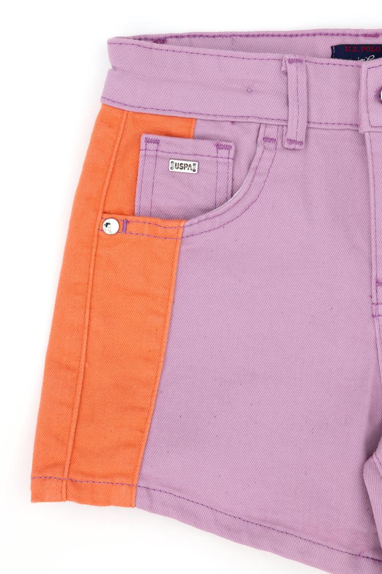 Kız Çocuk Pembe Jean Şort - 50283896019