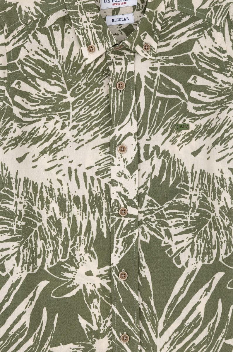 Erkek Çocuk Ekru Kısa Kollu Gömlek