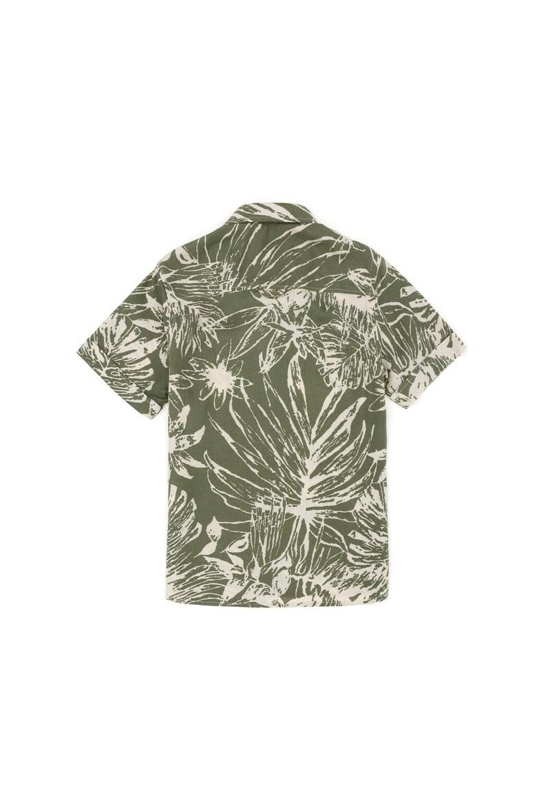 Erkek Çocuk Ekru Kısa Kollu Gömlek - 50283856007