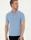 Erkek Slim Fit Polo Yaka Koyu Mavi Tişört