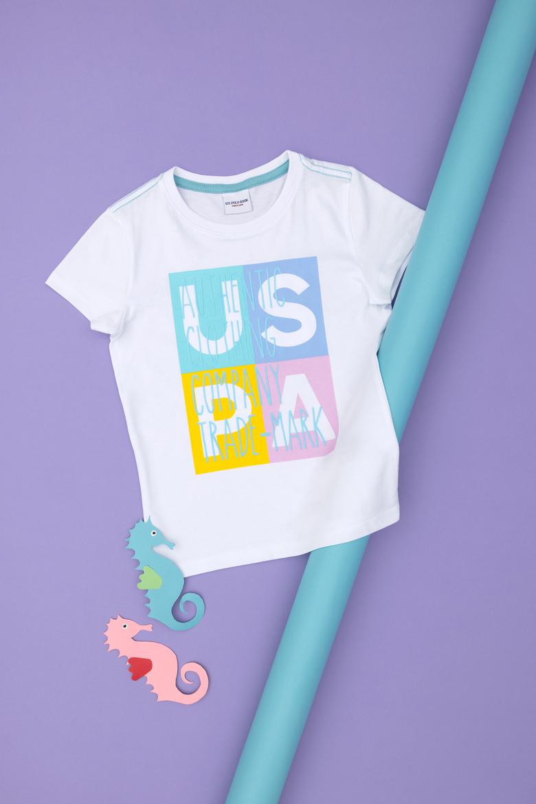 Erkek Çocuk Beyaz Bisiklet Yaka Tişört