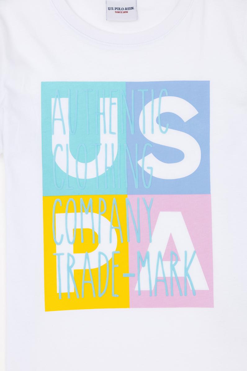 Erkek Çocuk Beyaz Bisiklet Yaka Tişört