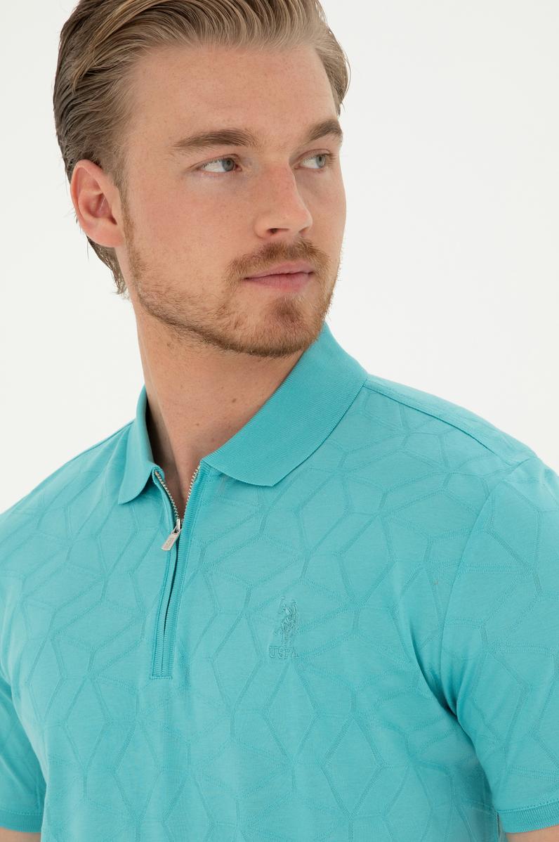 Erkek Regular Fit Polo Yaka Mint Tişört