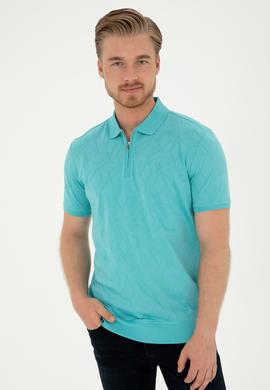Erkek Regular Fit Polo Yaka Mint Tişört - 50282503006