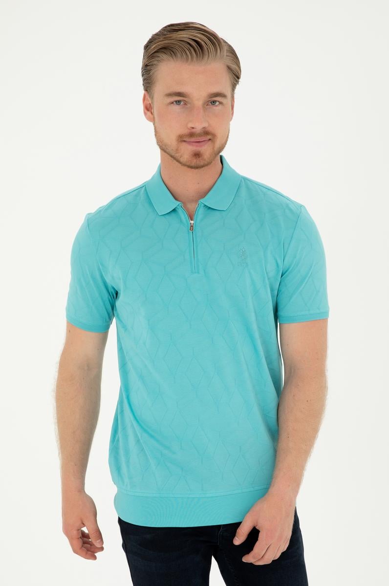 Erkek Regular Fit Polo Yaka Mint Tişört
