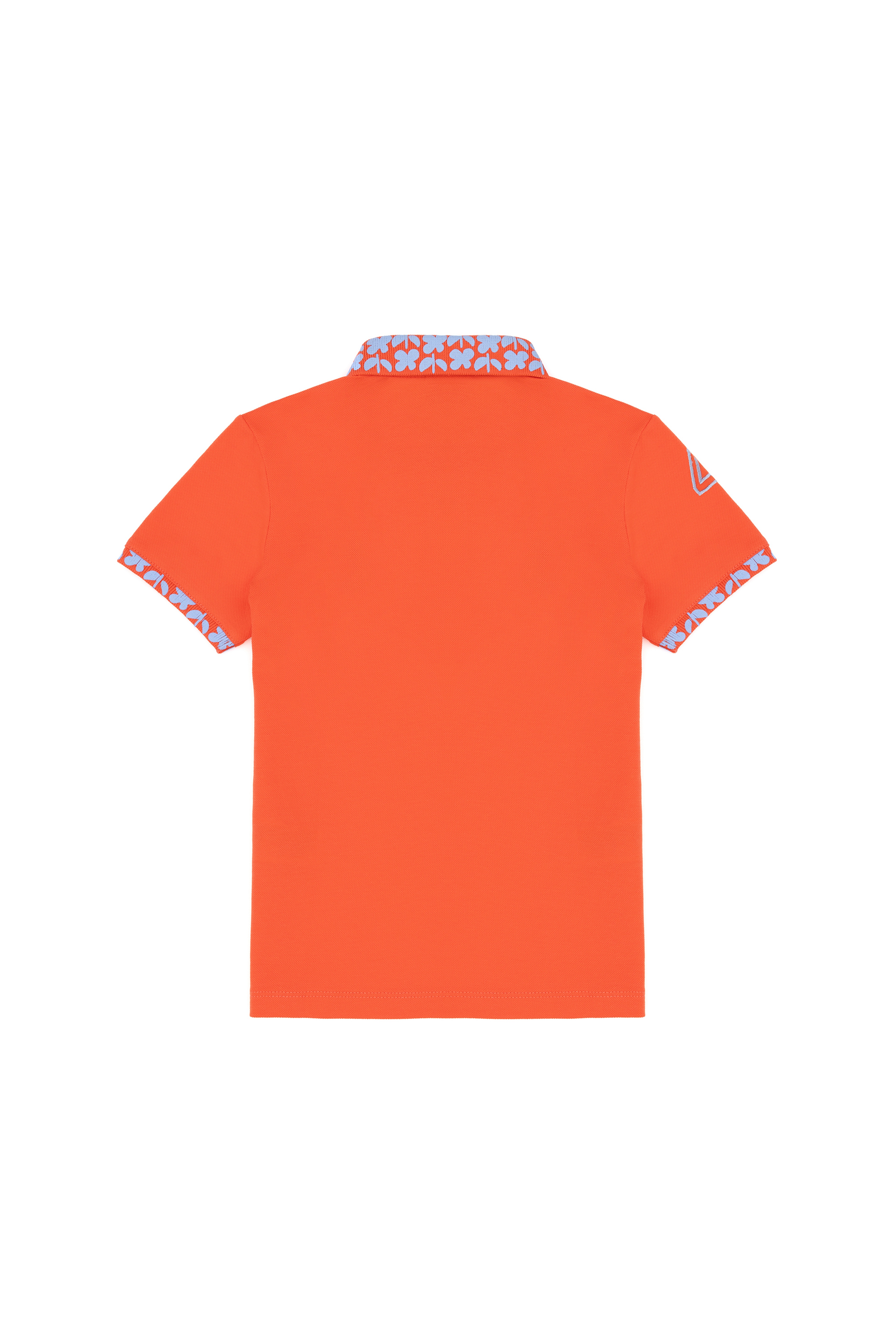 Kız Çocuk Nar Çiçeği Polo Yaka Basic Tişört - Image 2