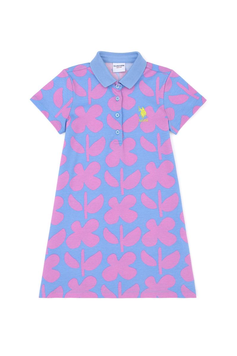 Kız Çocuk Saks Örme Elbise