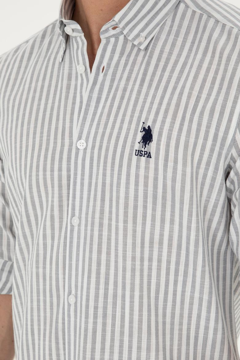 Erkek Gri Uzun Kollu Gömlek - 50288678037