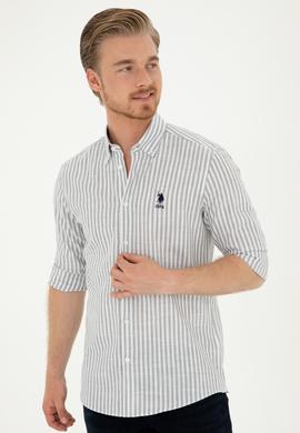 Erkek Gri Uzun Kollu Gömlek - 50288678037