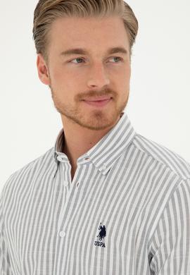 Erkek Gri Uzun Kollu Gömlek - 50288678037