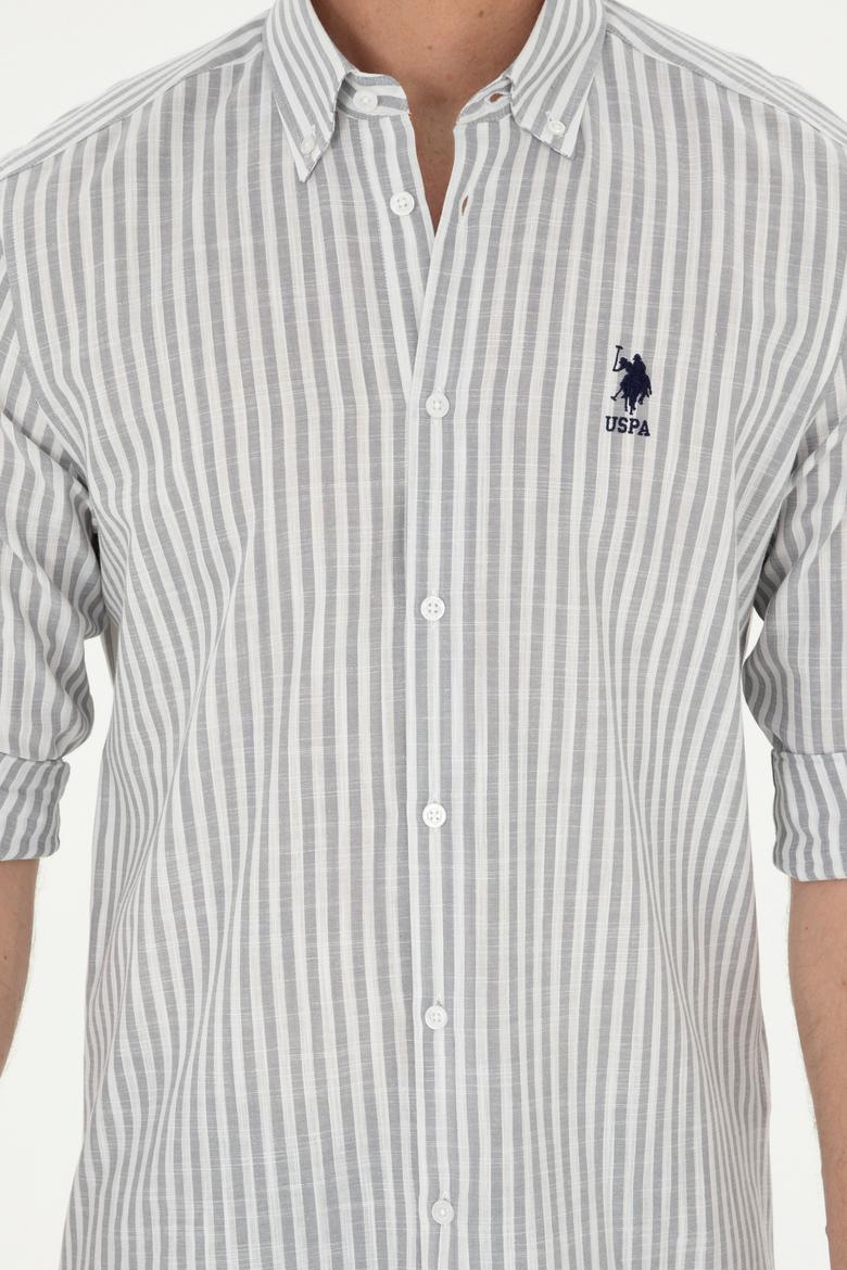 Erkek Gri Uzun Kollu Gömlek - 50288678037