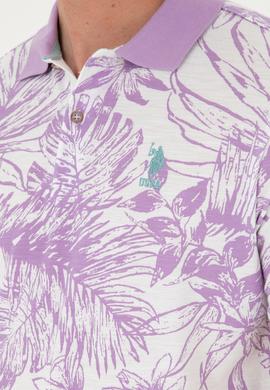 Erkek Regular Fit Polo Yaka Lila Tişört - 50281518011