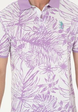 Erkek Regular Fit Polo Yaka Lila Tişört - 50281518011