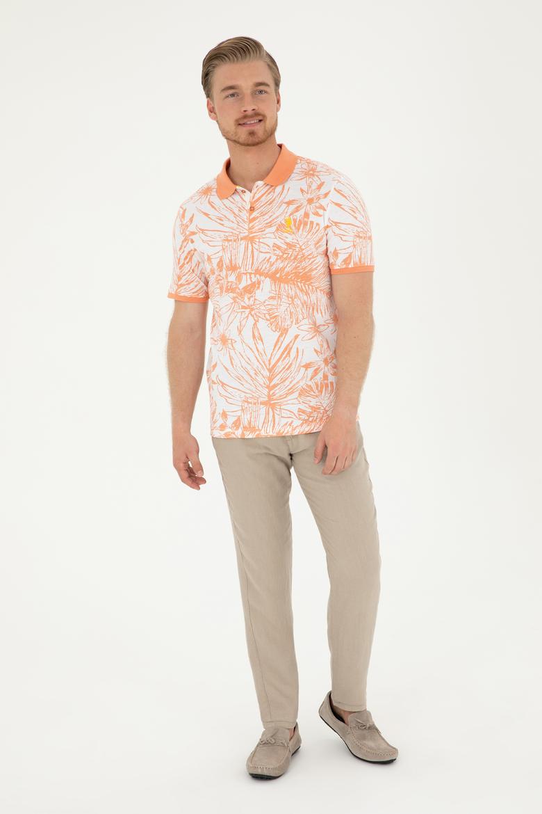 Erkek Regular Fit Polo Yaka Somon Tişört - 50281518021