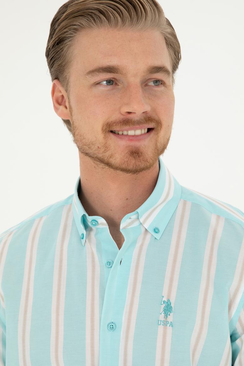 Erkek Mint Uzun Kollu Gömlek - 50283797010