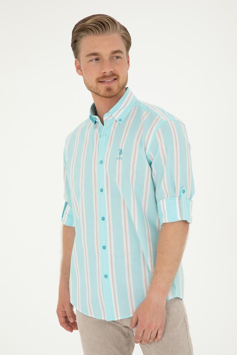 Erkek Mint Uzun Kollu Gömlek - 50283797010