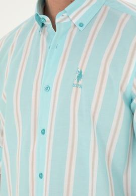 Erkek Mint Uzun Kollu Gömlek - 50283797010