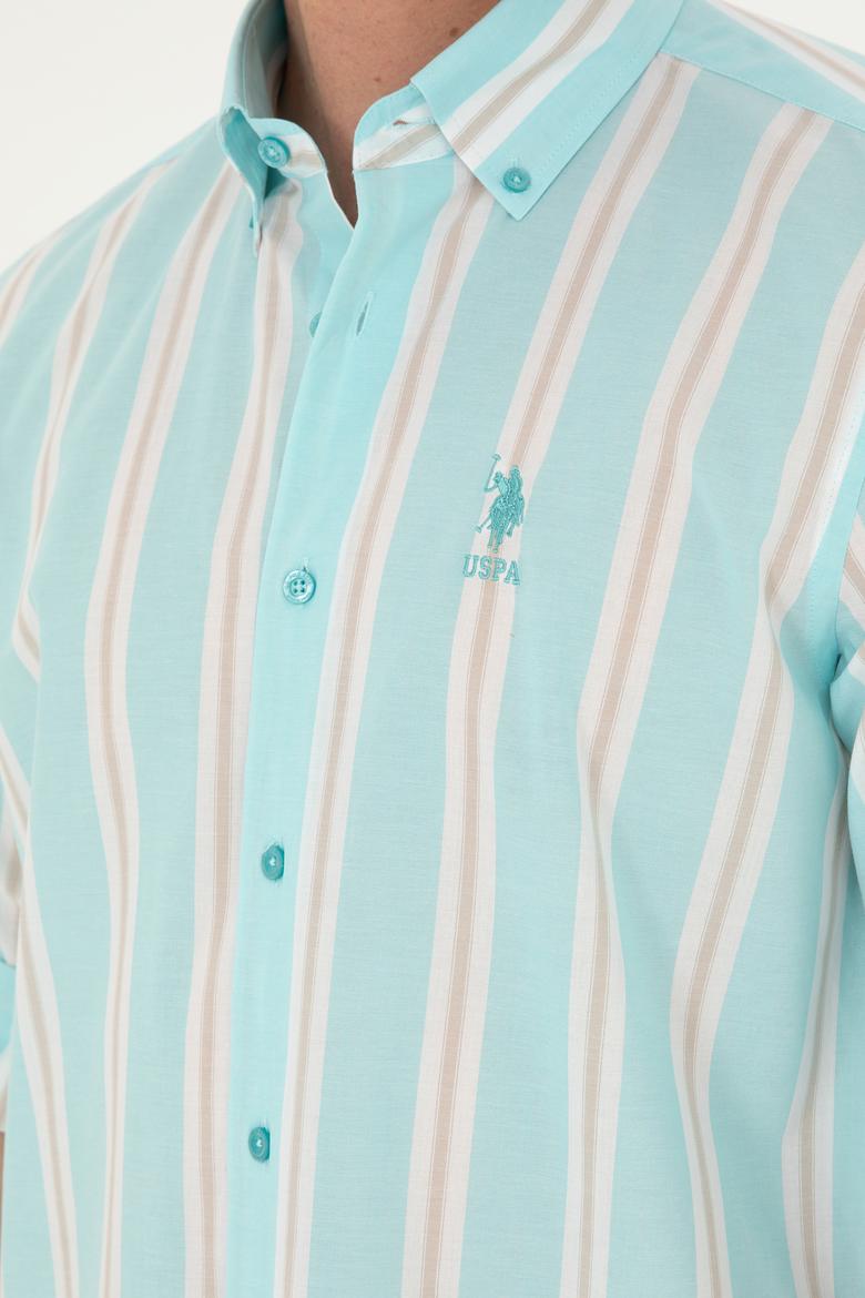 Erkek Mint Uzun Kollu Gömlek - 50283797010