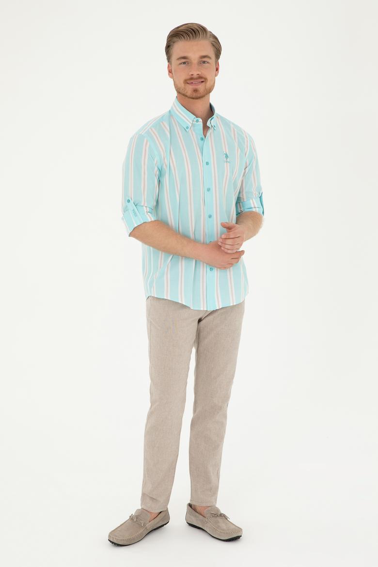 Erkek Mint Uzun Kollu Gömlek - 50283797010