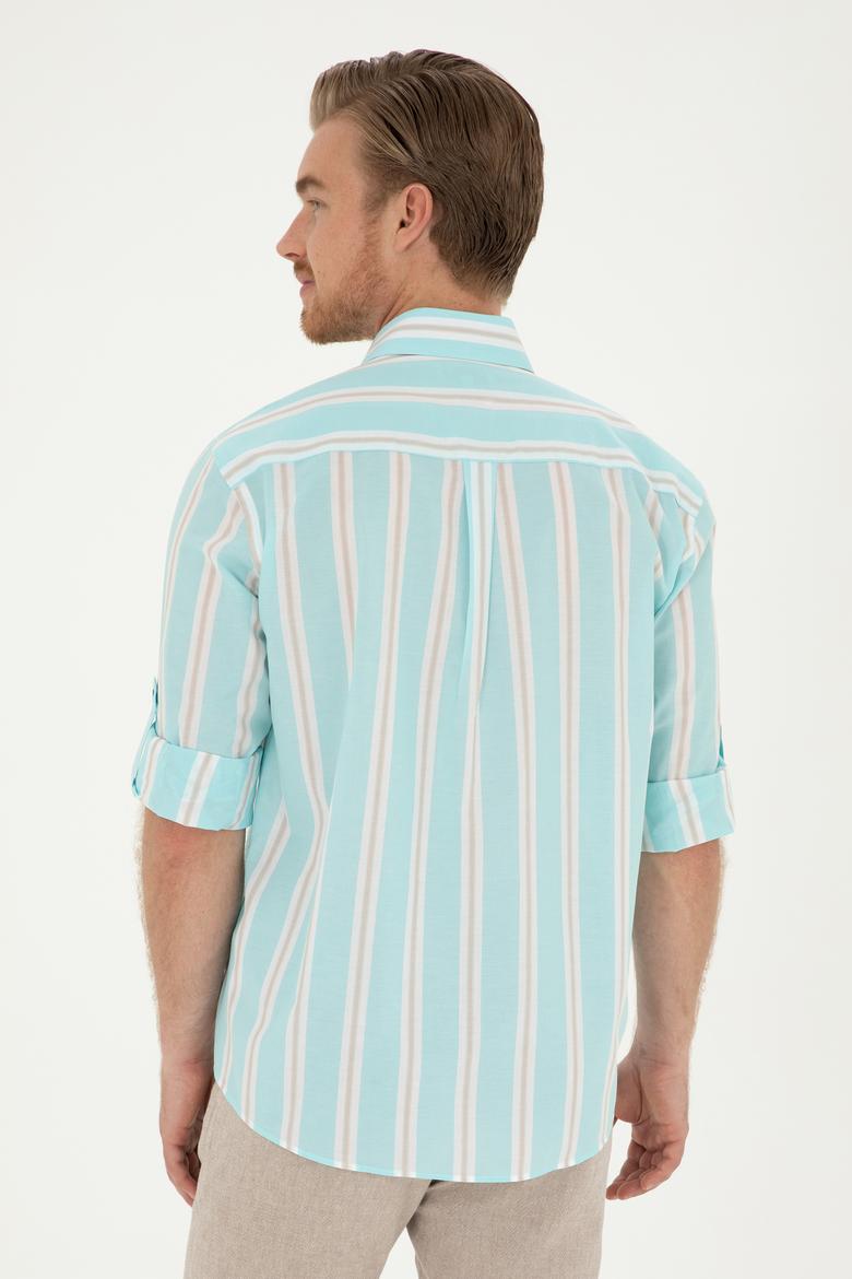 Erkek Mint Uzun Kollu Gömlek - 50283797010