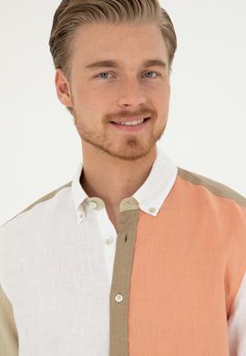 Erkek Somon Uzun Kollu Gömlek - 50283808026