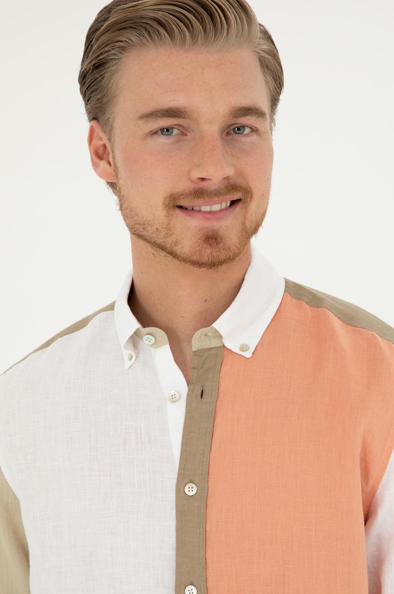 Erkek Somon Uzun Kollu Gömlek