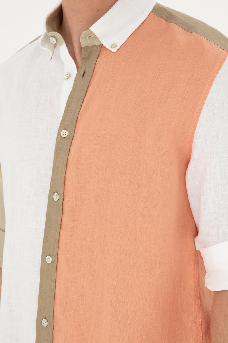 Erkek Somon Uzun Kollu Gömlek