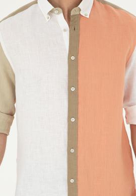 Erkek Somon Uzun Kollu Gömlek - 50283808026