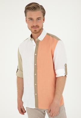 Erkek Somon Uzun Kollu Gömlek - 50283808026