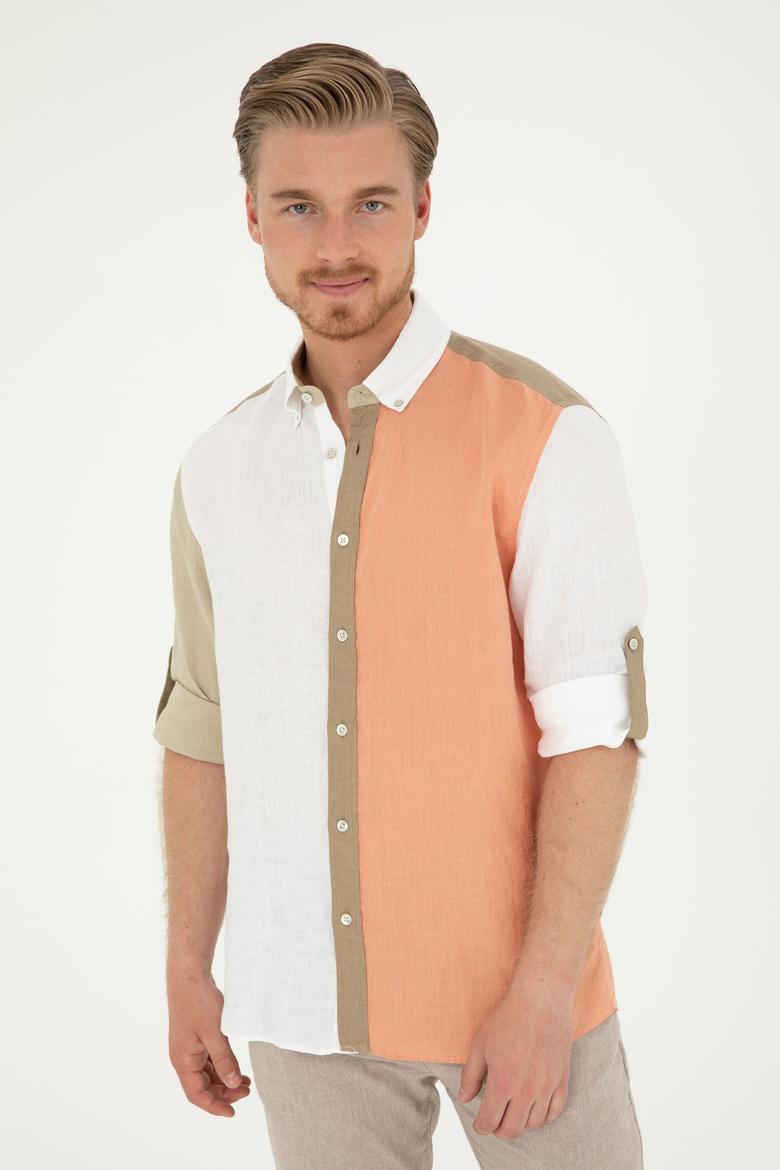 Erkek Somon Uzun Kollu Gömlek - 50283808026