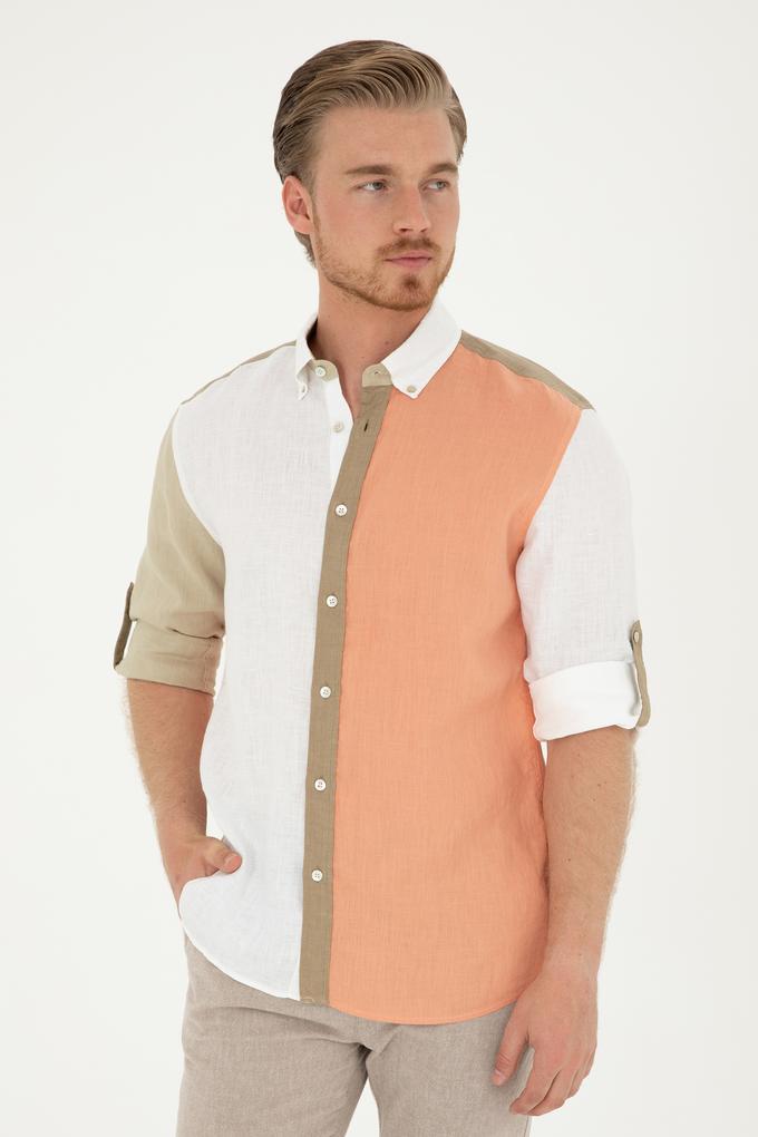 Erkek Somon Uzun Kollu Gömlek