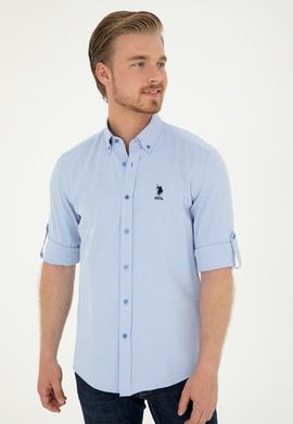 Erkek Açık Mavi Uzun Kollu Gömlek - 50288659010