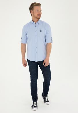 Erkek Açık Mavi Uzun Kollu Gömlek - 50288659010