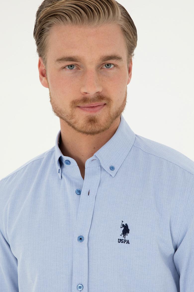 Erkek Açık Mavi Uzun Kollu Gömlek - 50288659010