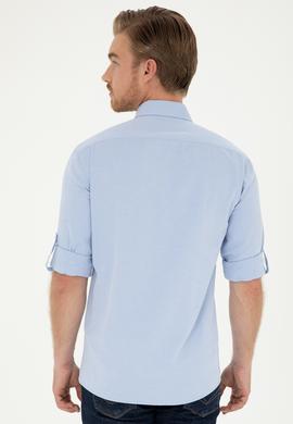 Erkek Açık Mavi Uzun Kollu Gömlek - 50288659010