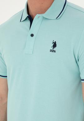 Erkek Su Yeşili Basic Tişört - 50284631106