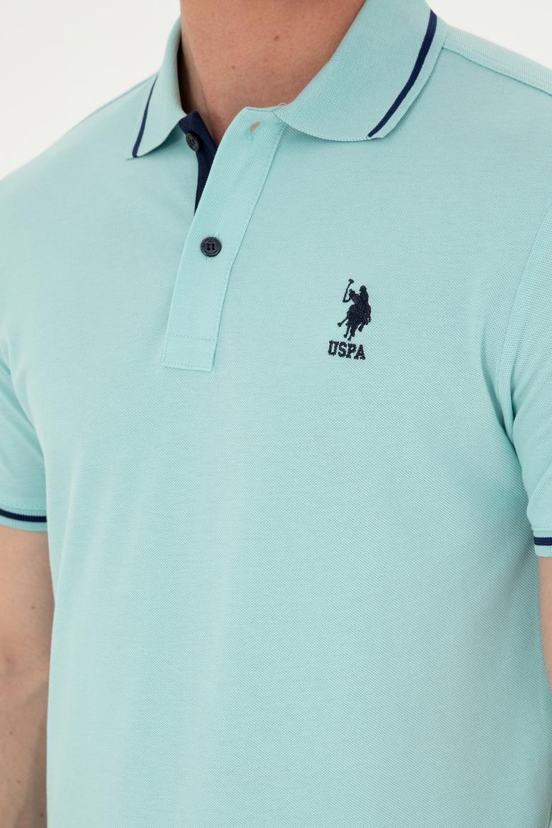 Erkek Su Yeşili Basic Tişört - 50284631106