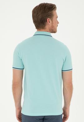 Erkek Su Yeşili Basic Tişört - 50284631106