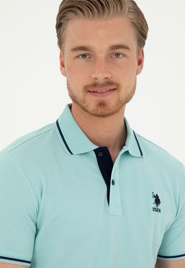 Erkek Su Yeşili Basic Tişört - 50284631106