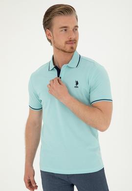 Erkek Su Yeşili Basic Tişört - 50284631106